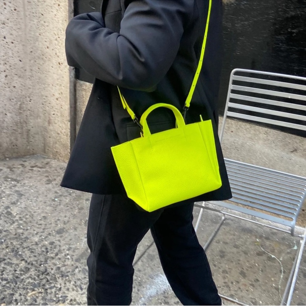 NEW NWT Ampersand as Apostrophe micro tote Neon Yellow bag